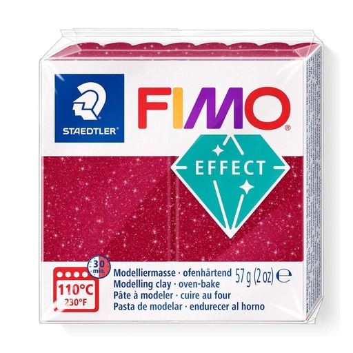 [S8010E#202] Fimo effect glitter/galaxy 57 g rouge
