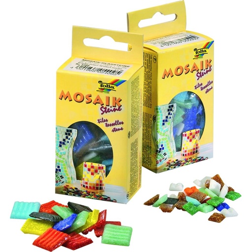 [FOL55#09] Mosaïques en verre, 10x10mm, 200g/300 pces, Assortiment