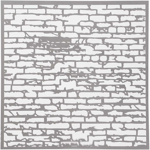 [CR27086] Pochoir, mur de briques, dim. 30,5x30,5 cm, ép. 0,31 mm, 1 flles