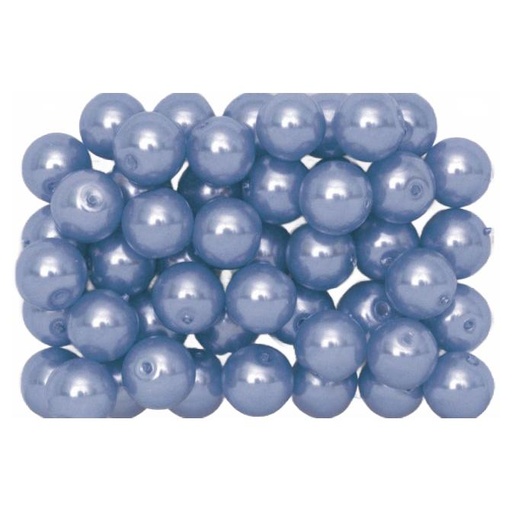 [P12#602] Perles de Cire , 8mm, 200gr, Bleu clair
