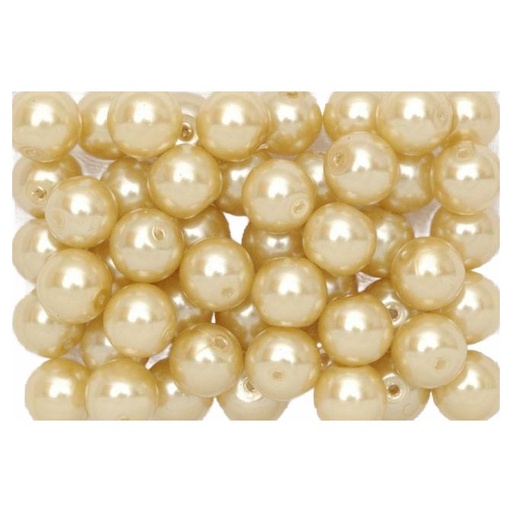 [P12#634] Perles de Cire, 10mm, 200gr, Cognac