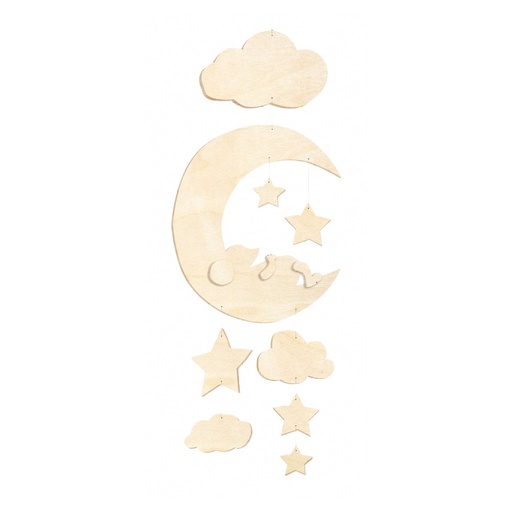 [PB8#489] Kit maquette en bois Mouse in Moon