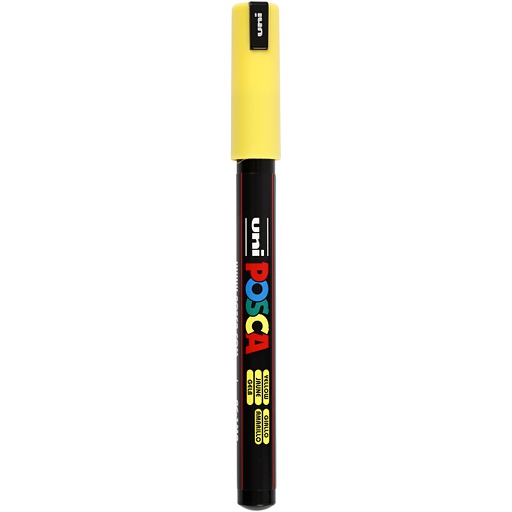 [CR272#044] Posca Marker, afm PC-1MR, lijndikte 0,7 mm, extra-fijn, geel, 1 stuk