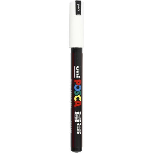 [CR272#052] Marqueur Posca, dim. PC-1MR, trait 0,7 mm, extra fin, blanc, 1 pièce