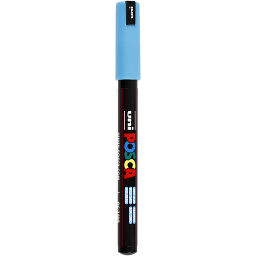 [CR272#057] Marqueur Posca, dim. PC-1MR, trait 0,7 mm, extra fin, bleu clair, 1 pièce