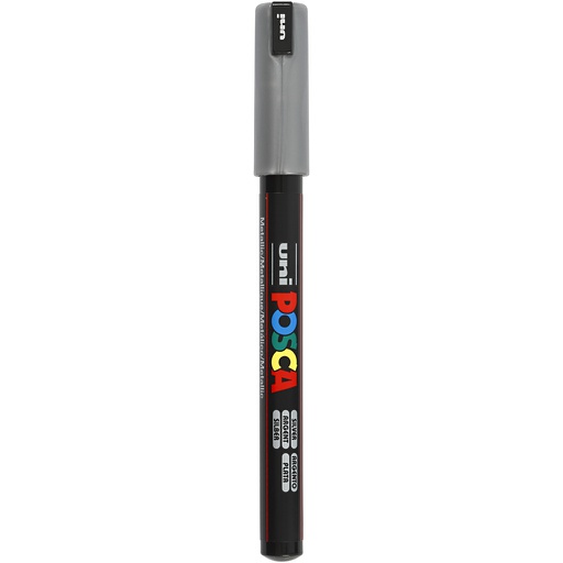 [CR272#805] Posca Marker, afm PC-1MR, lijndikte 0,7 mm, extra-fijn, zilver, 1 stuk