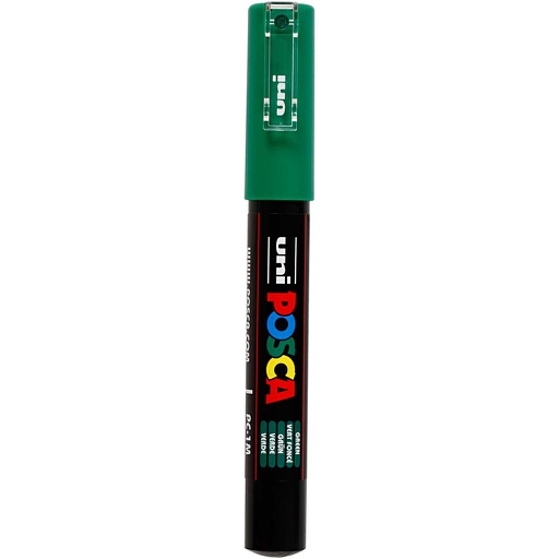 [CR273#036] Marqueur Posca, dim. PC-1M, trait 0,7 mm, extra fin, vert, 1 pièce
