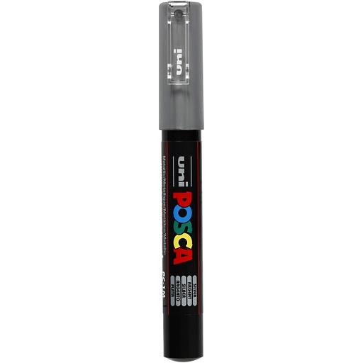 [CR273#805] Marqueur Posca, dim. PC-1M, trait 0,7 mm, extra fin, argent, 1 pièce