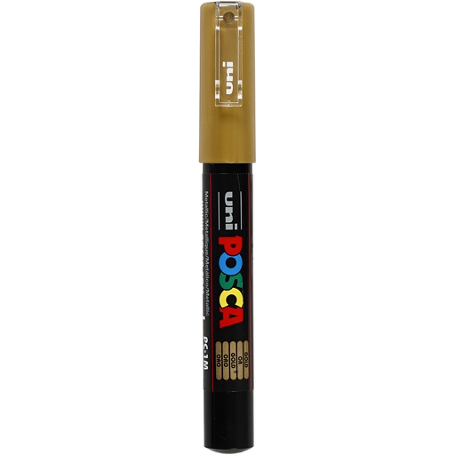 [CR273#810] Posca Marker, afm PC-1M, lijndikte 0,7 mm, extra-fijn, goud, 1 stuk