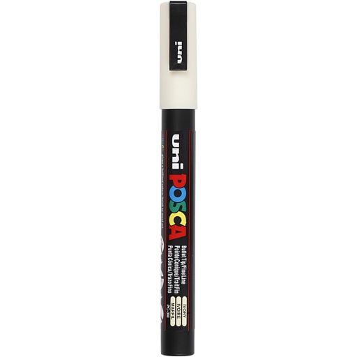[CR274#019] Posca Marker, afm PC-3M, lijndikte 0,9-1,3 mm, fijn, ivoor, 1 stuk