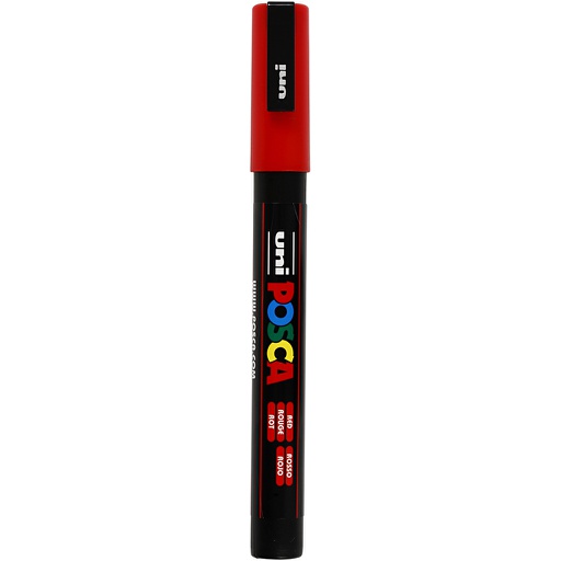 [CR274#040] Marqueur Posca, dim. PC-3M, trait 0,9-1,3 mm, fin, rouge, 1 pièce