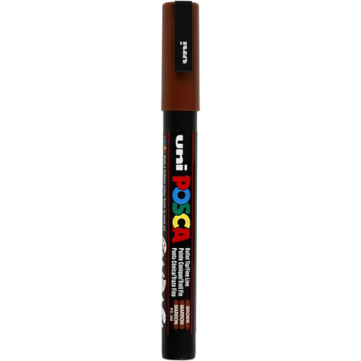 [CR274#045] Marqueur Posca, dim. PC-3M, trait 0,9-1,3 mm, fin, brun, 1 pièce