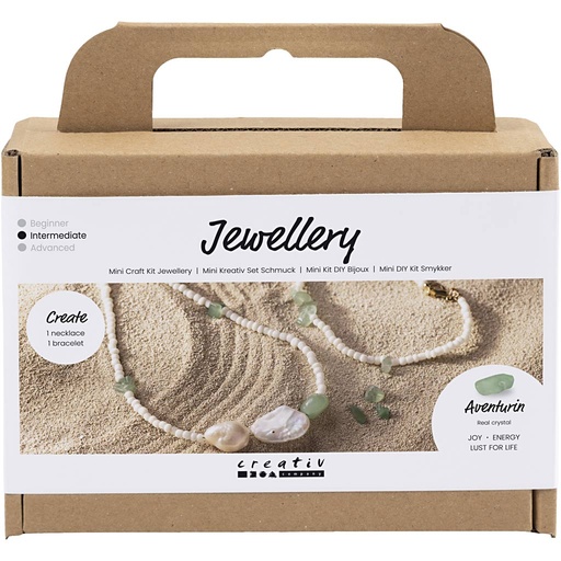 [CR977679] Mini Kit DIY Bijoux, Collier et bracelet Aventurine, 1 Pq.