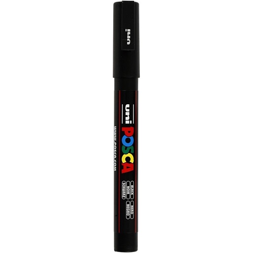 [CR274#046] Marqueur Posca, dim. PC-3M, trait 0,9-1,3 mm, fin, noir, 1 pièce