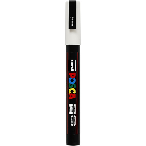 [CR274#052] Feutre Posca, dim. PC-3M, trait 0,9-1,3 mm, blanc, 1 pièce