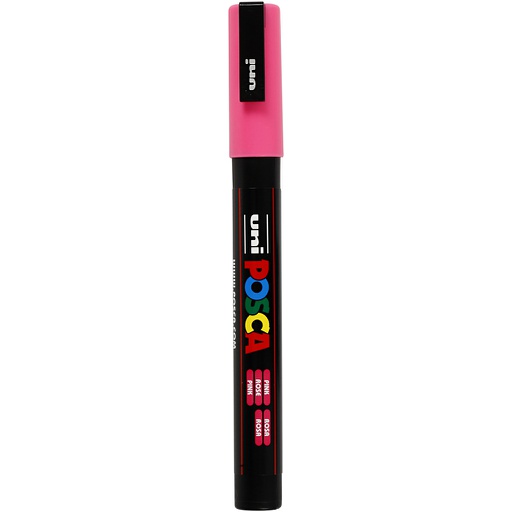 [CR274#056] Posca Marker, afm PC-3M, lijndikte 0,9-1,3 mm, fijn, roze, 1 stuk