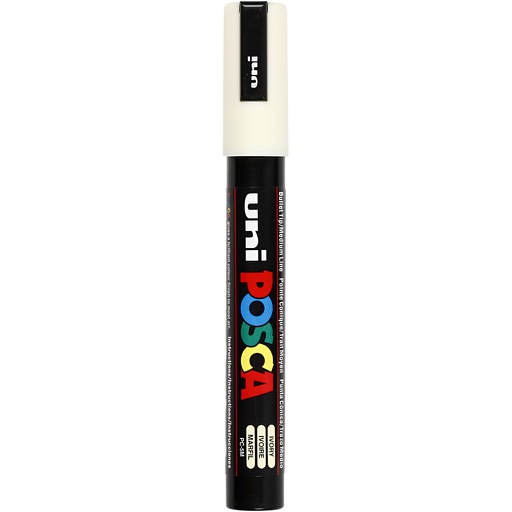 [CR276019] Posca Marker, afm PC-5M, lijndikte 2,5 mm, medium, ivoor, 1 stuk
