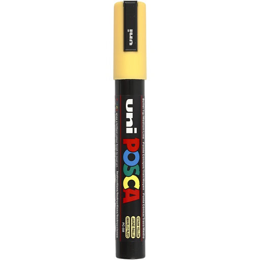 [CR276038] Marqueur Posca, dim. PC-5M, trait 2,5 mm, moyen, jaune paille, 1 pièce