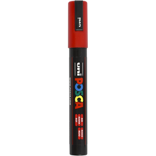 [CR276040] Marqueur Posca, dim. PC-5M, trait 2,5 mm, moyen, rouge, 1 pièce