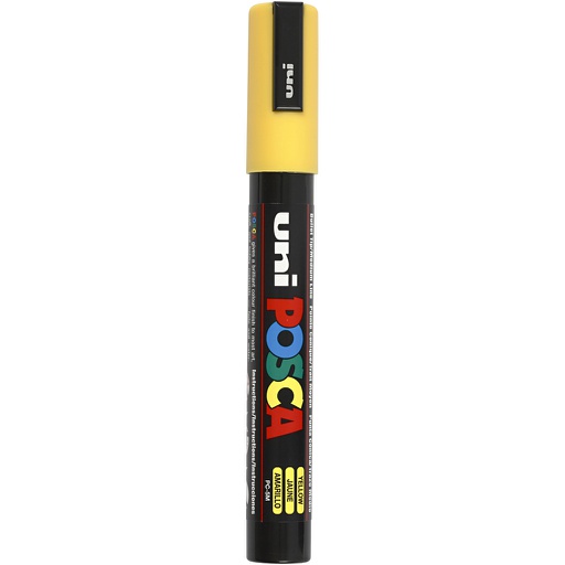 [CR276044] Marqueur Posca, dim. PC-5M, trait 2,5 mm, moyen, jaune, 1 pièce