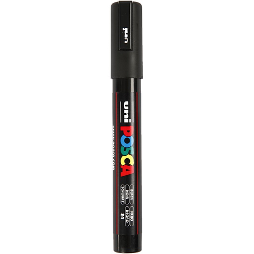 [CR276046] Posca Marker, afm PC-5M, lijndikte 2,5 mm, medium, zwart, 1 stuk
