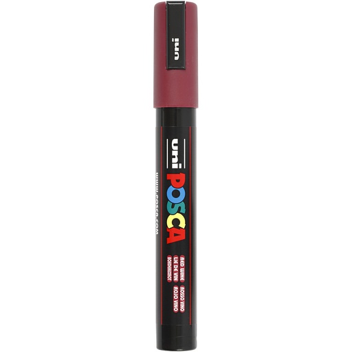[CR276050] Marqueur Posca, dim. PC-5M, trait 2,5 mm, moyen, vin rouge, 1 pièce