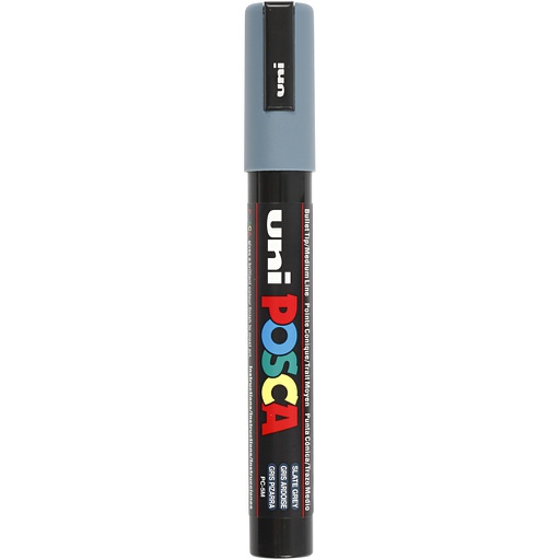 [CR276096] Marqueur Posca, dim. PC-5M, trait 2,5 mm, moyen, gris ardoise, 1 pièce