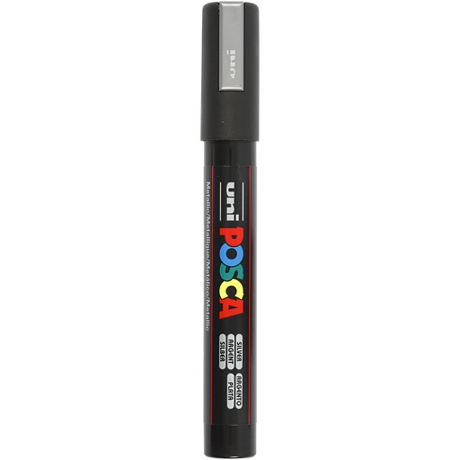 [CR276805] Marqueur Posca, dim. PC-5M, trait 2,5 mm, moyen, argent, 1 pièce