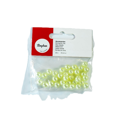 [R1604020] Waskralen, 8 mm ø, geel, 32st., ZB-zak 