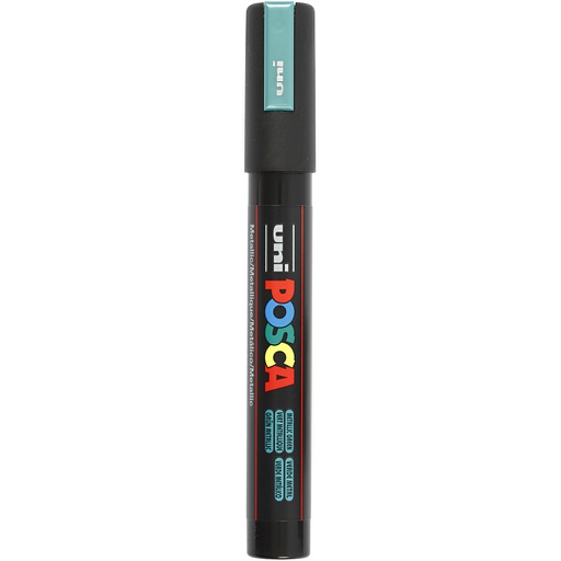 [CR276870] Posca Marker, afm PC-5M, lijndikte 2,5 mm, medium, groen metallic, 1 stuk