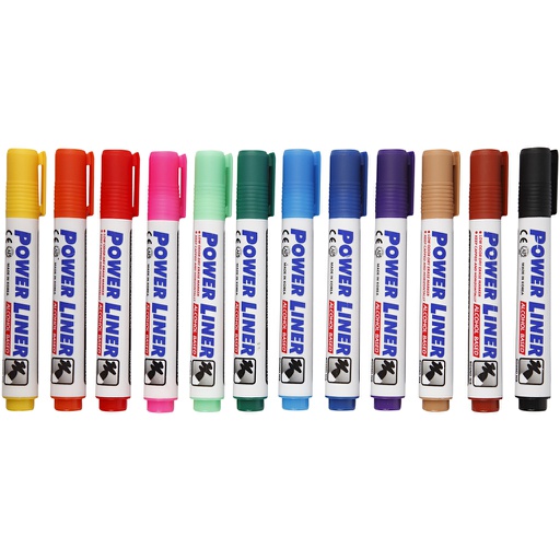 [CR28248] Whiteboard stiften, lijndikte 4 mm, diverse kleuren, 12 stuk/ 1 doos