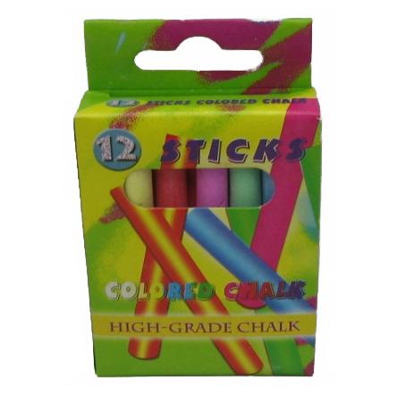 [VS002] Craie de trottoir, assortiment de couleurs, 12 pièces