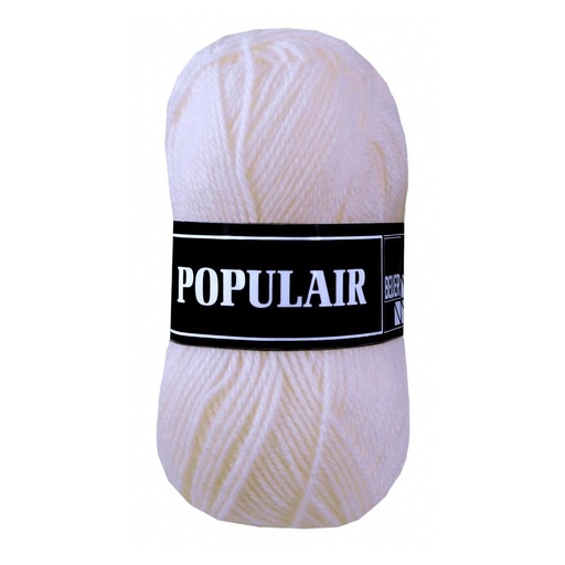 [PO34#04] Acrylwol Populair 20 x 50gr. Gebroken wit (04)