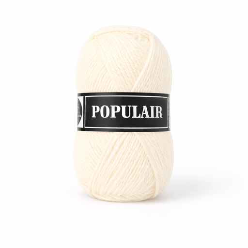 [PO34#04] Laine acrylique Populair 20 x 50gr. Blanc cassé (04)