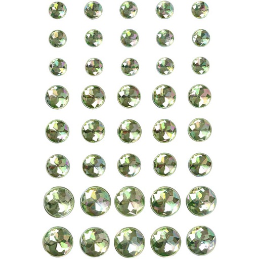 [CR28322] Pierres de strass, dim. 6+8+10 mm, vert, 40 pièce/ 1 Pq.