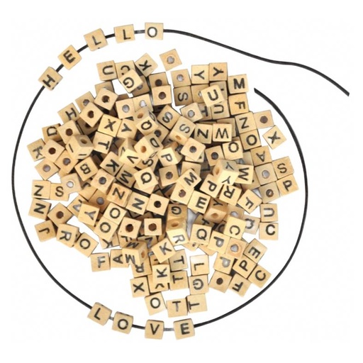 [P2470690] Perles de lettres en bois, 300 pièces