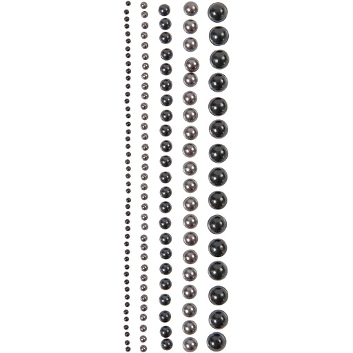 [CR28348] Halve plakparels, afm 2-8 mm, zwart, antraciet grijs, 140 stuk/ 1 doos