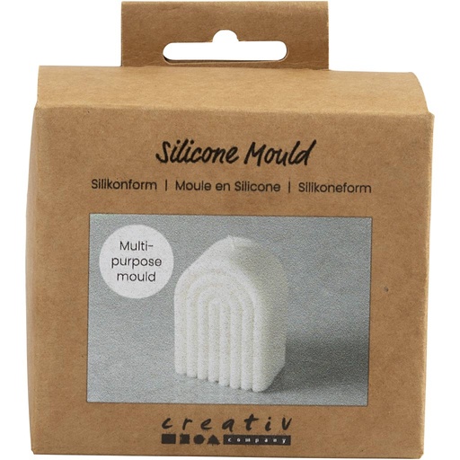 [CR371197] Siliconen Vorm, Boog, H: 8 cm, d 4 cm, B: 5,5 cm, 1 doos