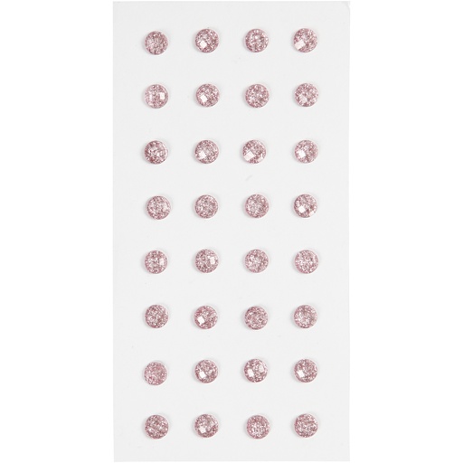 [CR283809] Pierres de strass, d 8 mm, rose clair, 32 pièces/ 1 Pq.