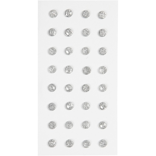 [CR283818] Pierres de strass, d 8 mm, argent, 32 pièces/ 1 Pq.