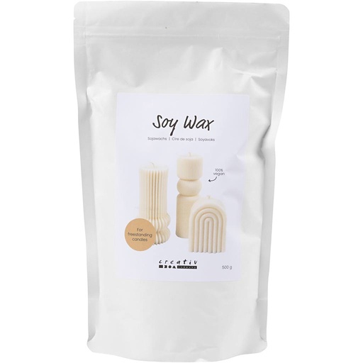 [CR734790] Cire de soja, Pour bougies autoportantes, crème, 500 gr/ 1 Pq.