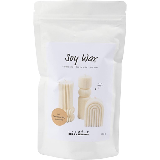 [CR734791] Cire de soja, Pour bougies autoportantes, crème, 250 gr/ 1 Pq.