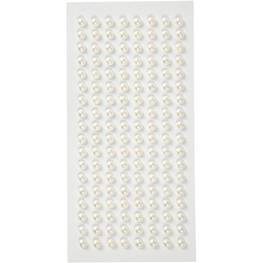 [CR28434] Halve parels, wit, d: 5 mm, 144 stuk/ 1 doos