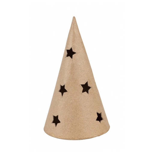 [DE-NO#067] Décopatch Kerstmis - Kaarsenhouder kerstboom met hartjes 8x8x14,5cm