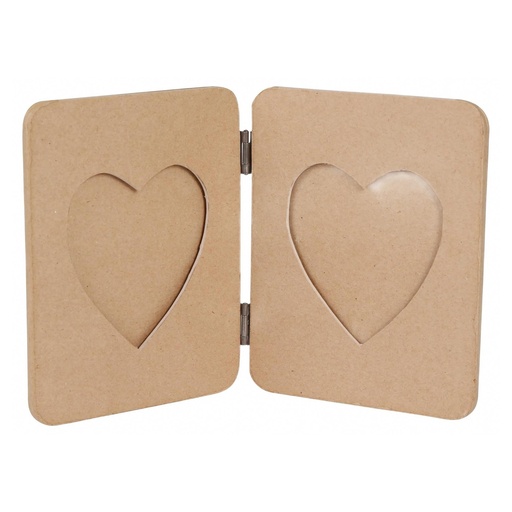 [DE-CD#030] Décopatch Fotolijst Dubbele boekvorm met hart uitsnijding