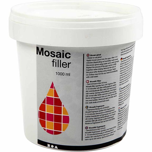 [CR28455] Mozaïekvoeg, wit, 1000 ml/ 1 emmer
