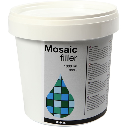 [CR28456] Mozaïekvoeg, zwart, 1000 ml/ 1 emmer