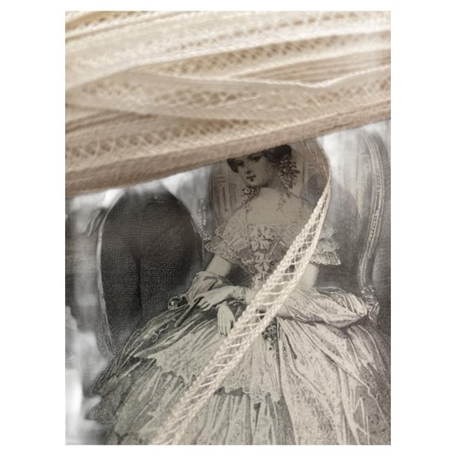 [60505-E] Lacetlint Ecru - 0.5 cm, 50 m