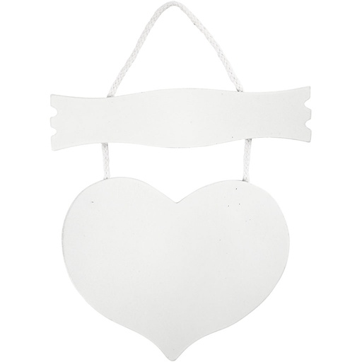 [CR574840] Hart met bord, afm 28x19 cm, dikte 5 mm