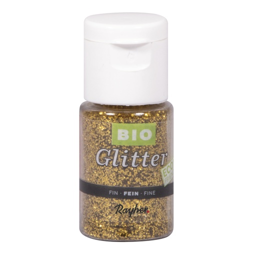 [R39588620] Bio-glitter Eco friendly, fijn, briljant goud, flesje 7g